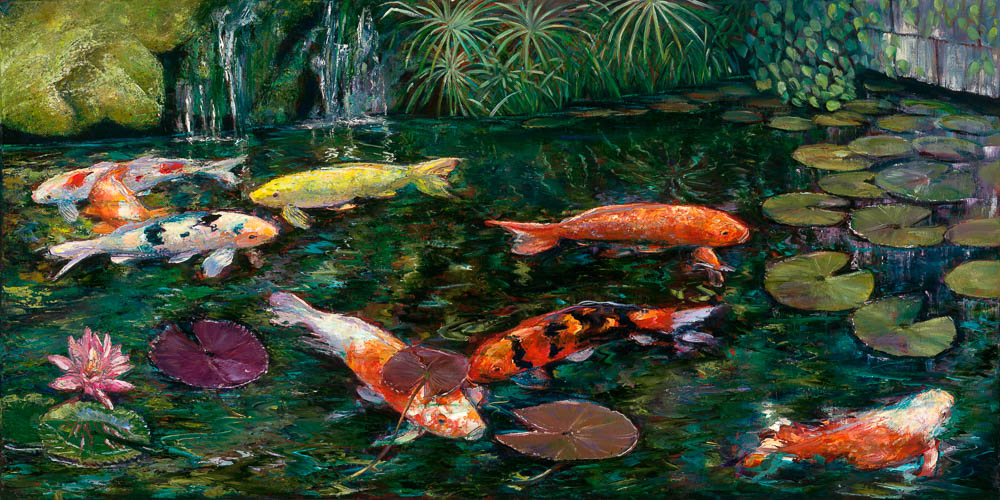 Koi Fish Pond by Karla Sachi Conway